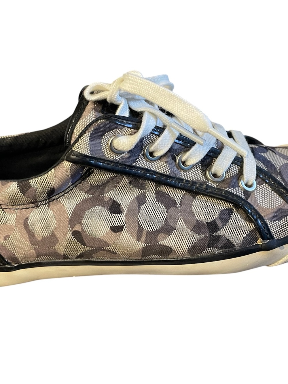 Coach Monogram Canvas Low-Top Sneaker in Brown and Cream